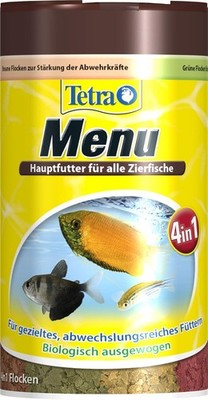 Tetra Min Menu Fischfutter 100 ml Dose, 4 Spezialflocken, 100ml-250ml