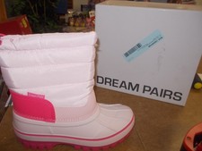 DREAM PAIRS Kids Snow Boots Pink US 3 Waterproof Slip-On Winter Boots KKUMSB2504