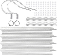 200 PCS/100 Pairs 925 Sterling Silver Plated Earring Hooks Hypoallergenic Silver