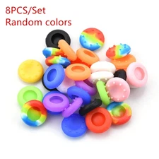 8Pcs Colorful Silicone Handle Rocker Stick Caps For PS4/PS3 Xbox 360/Xbox One F