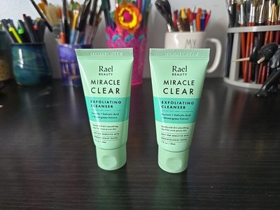 2 x Rael Beauty Miracle Clear Exfoliating Cleanser 1oz / 30ml each travel size