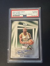 2022-23 Panini Court Kings Legacy Portrait Signatures Ray Allen /25 PSA 8