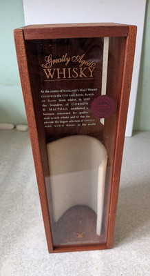 RARE - EMPTY MALT WHISKY BOTTLE  DISPLAY BOX- LINKWOOD 1939  - SPEYSIDE WHISKEY