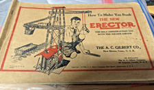 RARER ORIG SKYSCRAPER 6 1/2 C 1934 CATALOGUE A.C. GILBERT ERECTOR SET MANUAL