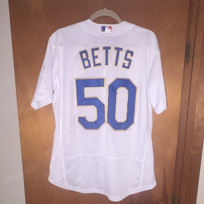 Nike MLB Authentic Los Angeles Dodgers Mookie Betts #50 Jersey White Size 36