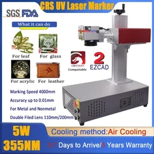 US 5W Air Cooling UV Laser Marking Engraver Machine For Glass Metal Wood Plastic