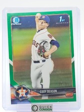 CODY DEASON 2018 BOWMAN CHROME GREEN REFRACTOR 1ST ROOKIE RC /99 ASTROS Q0014