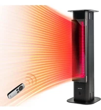 EAST OAK 1500W Infrared Electric Patio Heater Portable Premium Tower Nanocrystal