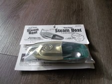COLLECTIBLE GREEN PUTT PUTT STEAM BOAT TOY 5 1/2 INCH LONG