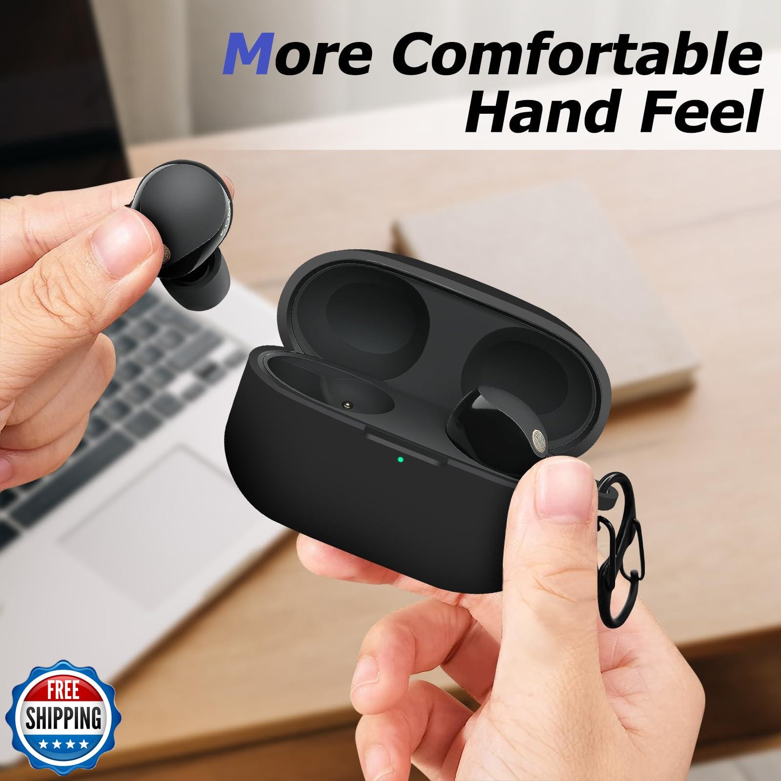 LDSXAY Compatible with Sony WF-1000XM5 Case Cover, Silicone Protective Skin C