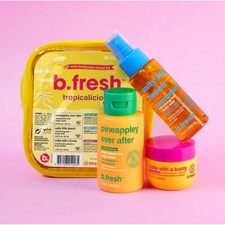 b.fresh Travel Trio Mini Bodycare Kit Tropicalicious Pineapple Body Mist etc NEW
