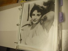 Vintage Elizabeth Taylor Scrap Binder: Photos, Promo Cards, Postcards, etc.