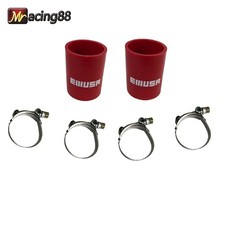 2x 2 Red Straight Silicone Turbo Intercooler Pipe Hose Coupler 4x T-bolt Clamp