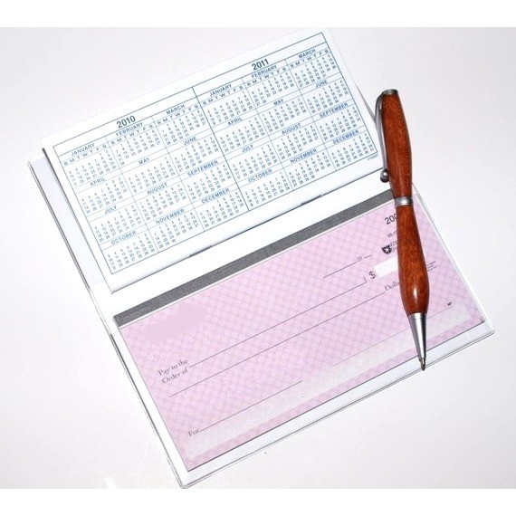 как выглядит New Checkbook Cover Wallet Vinyl Check Register Protector - Tie Dye фото