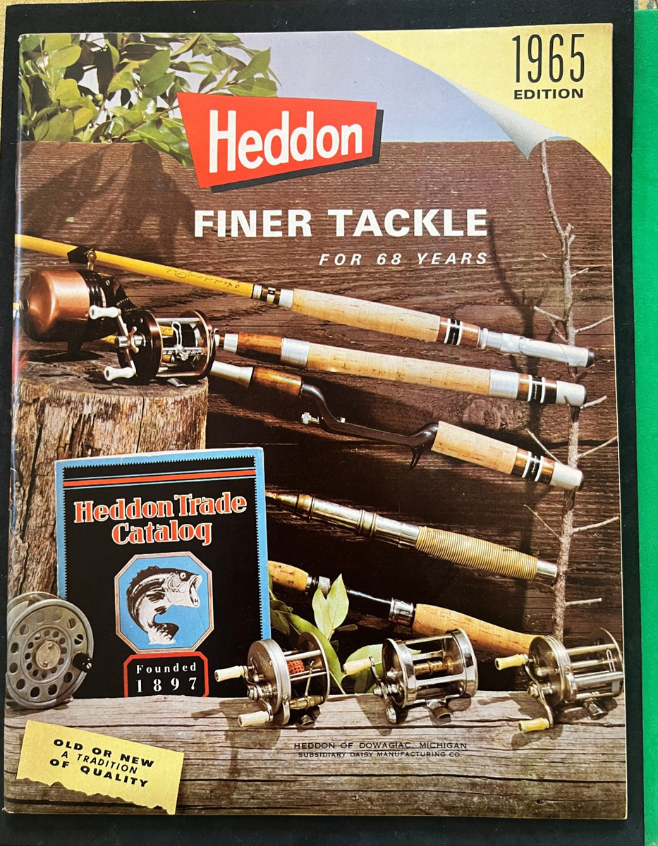 Ancien Catalogue De Pêche Heddon 1960 - 63 Pages Avec Enveloppe Et Dépliants D'époque