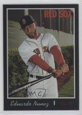 2019 Topps Heritage Chrome Black Refractor 48/70 Eduardo Nunez #THC-340 05fy