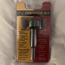 New Steele x 1 9/16 Forstner Bit 3/8 Shank High Speed Steel