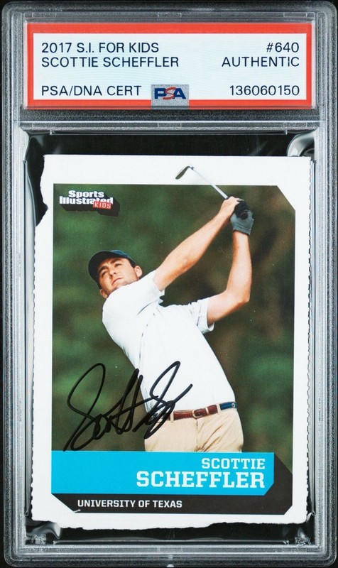 2017 Sports Illustrated Kids Signed Scottie Scheffler Auto Autographed PSA COA