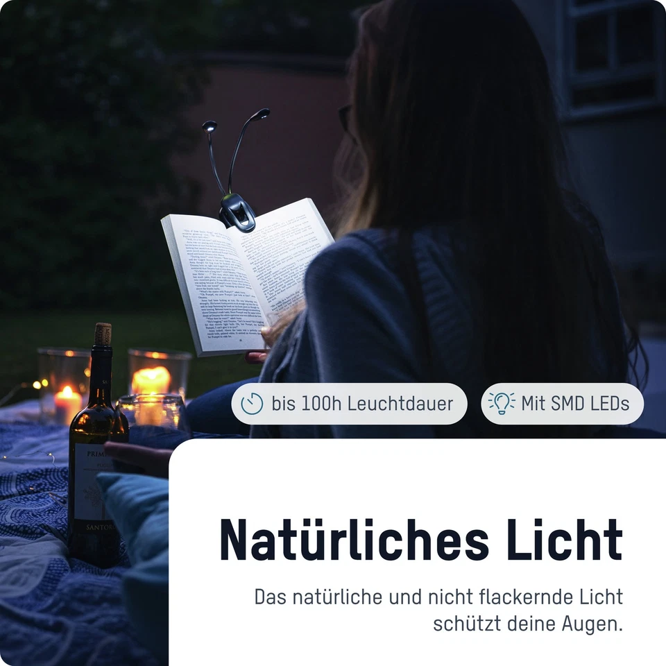 ANSMANN TWINFLEX LED-Lampe Notenpultleuchte; Leselampe inkl. Batterien - Bild 2 von 4