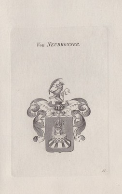 1830 Neubronner Neubronn von Eisenburg Wappen coat of arms Kupferstich 186473