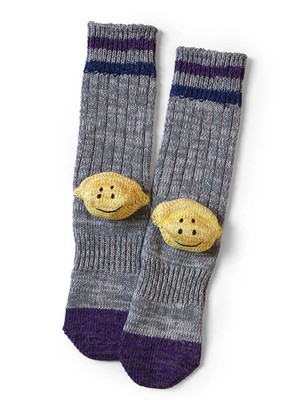 Kapital 60-Count Heather Ivy Rainbow Happy Heel Hold Socks 