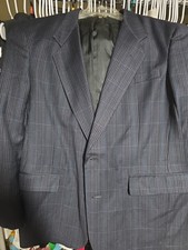 Christian Dior Men Navy Plaid 100 Virgin Wool Blazer Jacket Vintage Coat Sz 40