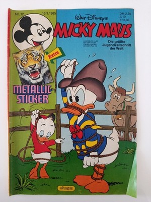 Mickey Mouse No 12 3/16/1985 Ehapa Comic Booklet Disney Donald Duck Tank Cracker