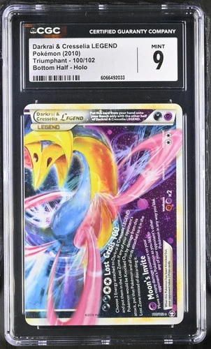 Darkrai & Cresselia Legend (Bottom) CGC 9 100/102 Triumphant Holo Pokemon Card