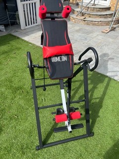 HOMCOM ‎UKA91 0900331 Steel Adjustable Gravity Inversion Table Red/Black