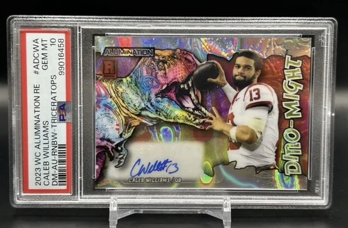 Caleb Williams 2023 Wild Card Dino-Might T-Rex AUTO /10 PSA 10 RC POP 2!