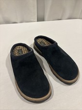 Vintage Lower EastSide Women Size 9 Suede Clogs Black Chunky
