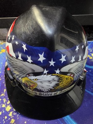 Rare HILTI Tools MSA American FREEDOM USA Eagle Construction Helmet OBO