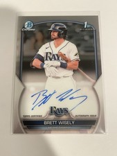 Brett Wisely 1st 2023 Bowman Chrome Prospect Autographs #CPA-BW Tampa Bay Rays