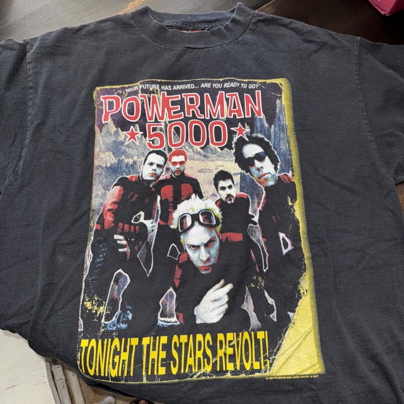 Vintage 1999 Powerman 5000 Concert T Shirt Sz Large