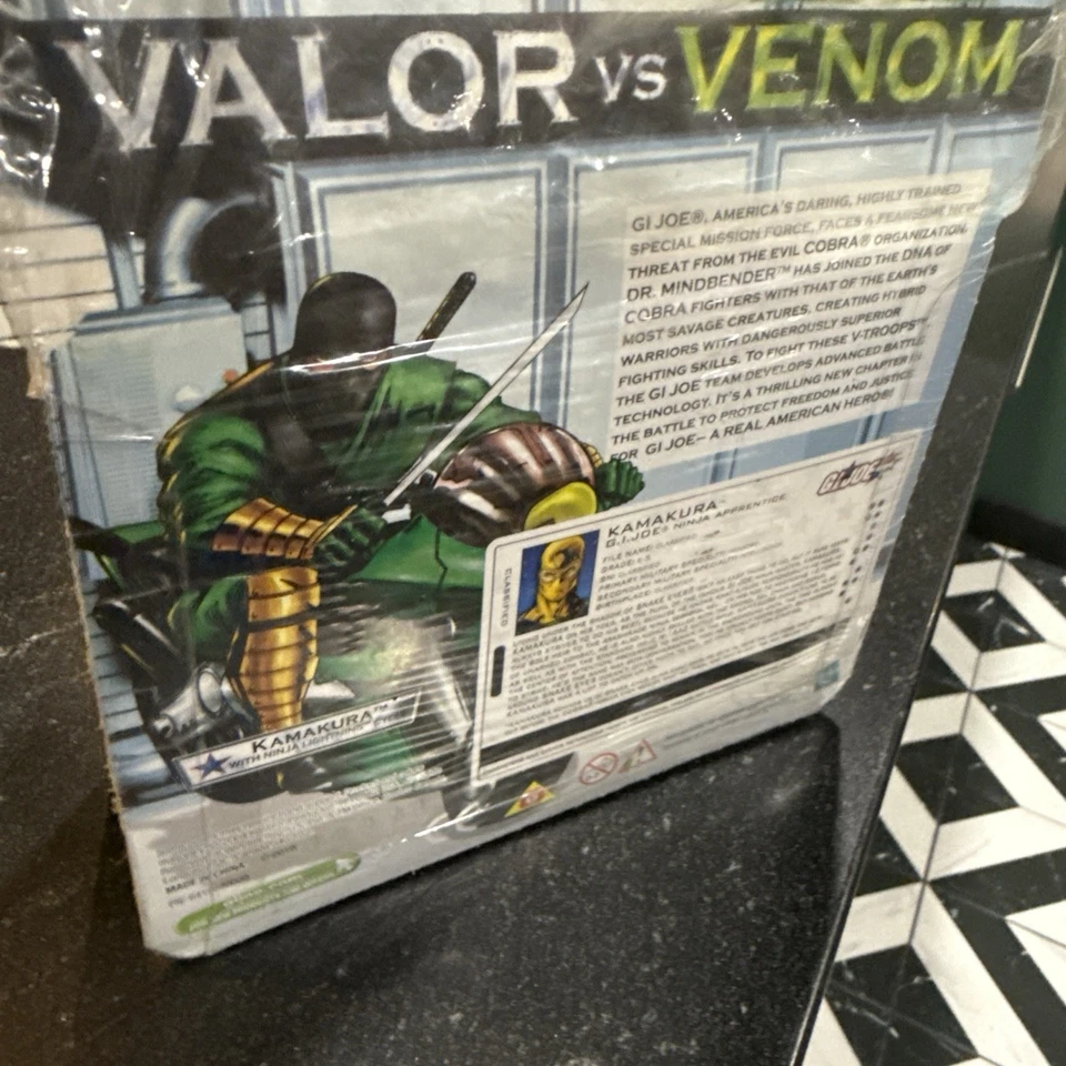 GI JOE Valor vs. Venom Kamakura С Ninja Lightning Cycle 2004 Запечатанный - Изображение 4 из 4