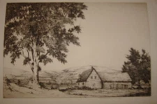 KEITH SHAW WILLIAMS ETCHING N.A. S.A.E. OLD RARE SIGNED