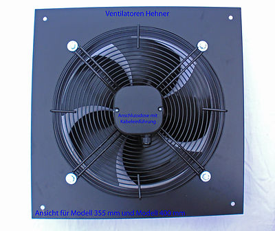Axial Ventilator Wandventilator Lüfter 2500 m³/h Abluft Air Extractor Industrie
