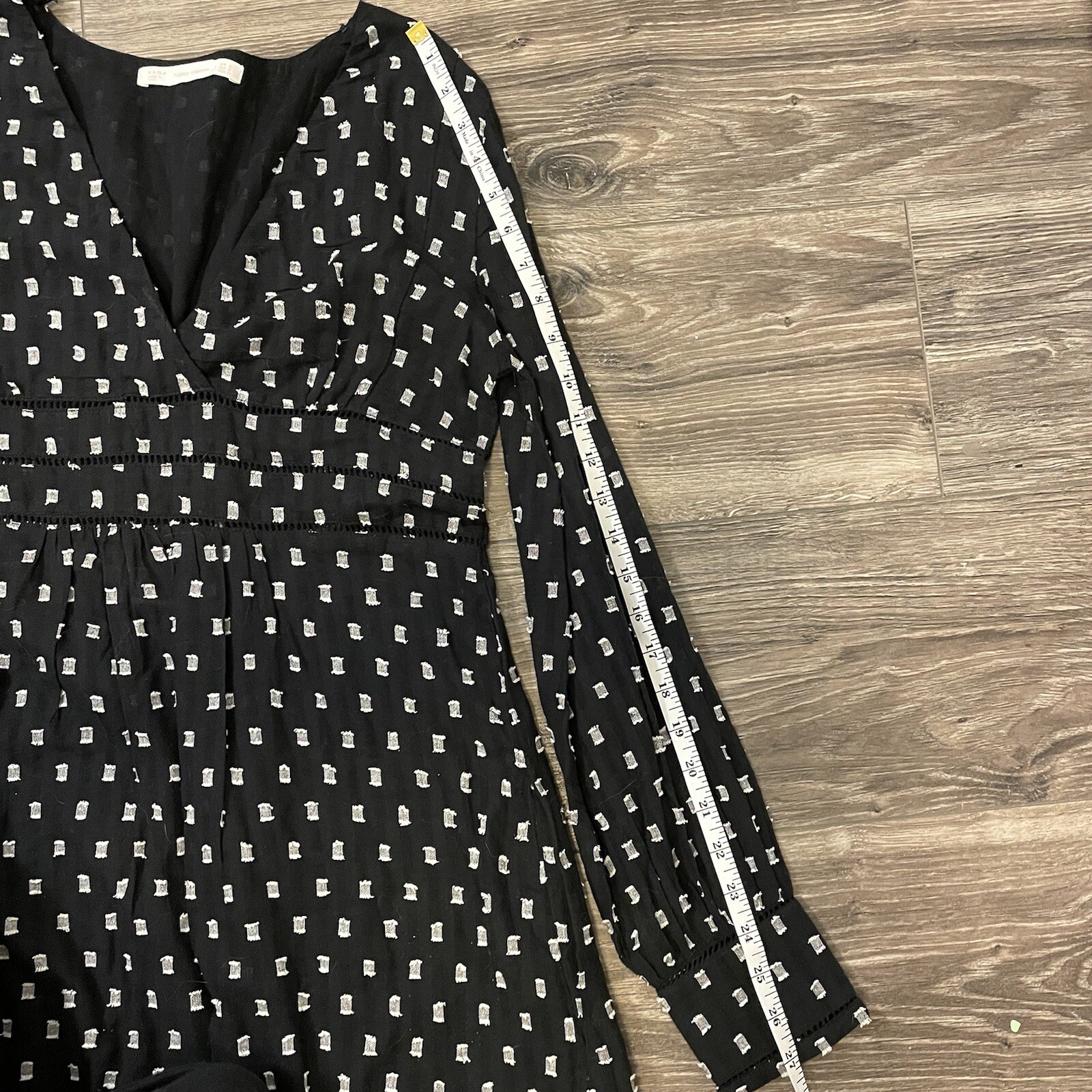 Zara Black And White Eyelet Dress Gem