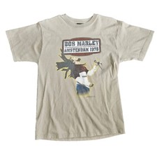 Vintage Y2K Bob Marley Amsterdam 1978 T-Shirt 2004 Zion Rootswear Size M