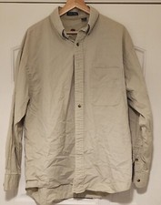 GANT pinpoint twill Dress Shirt Cutaway Collar SZ Large Cotton Blue