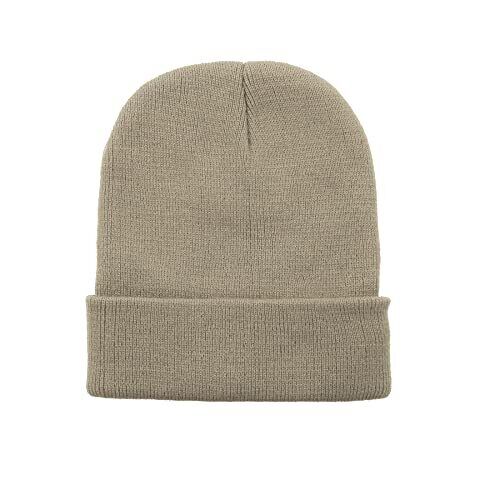 Beanie for Men Women Cuffed Cap Soft Slouchy Beanie Winter One Size 01 Beige - Bild 1 von 2