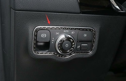 For Benz GLB W247 2020-22 Carbon Fiber Vinyl Headlight Switch Control Frame Trim - Picture 2 of 9