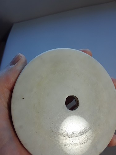 Base de lámpara redonda vintage de mármol blanco - 3,5 pulgadas - Imagen 7 de 11