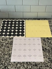 Lot of Kitchen & Spice Bottle Container Labels 3 Styles, Extra Blank Labels