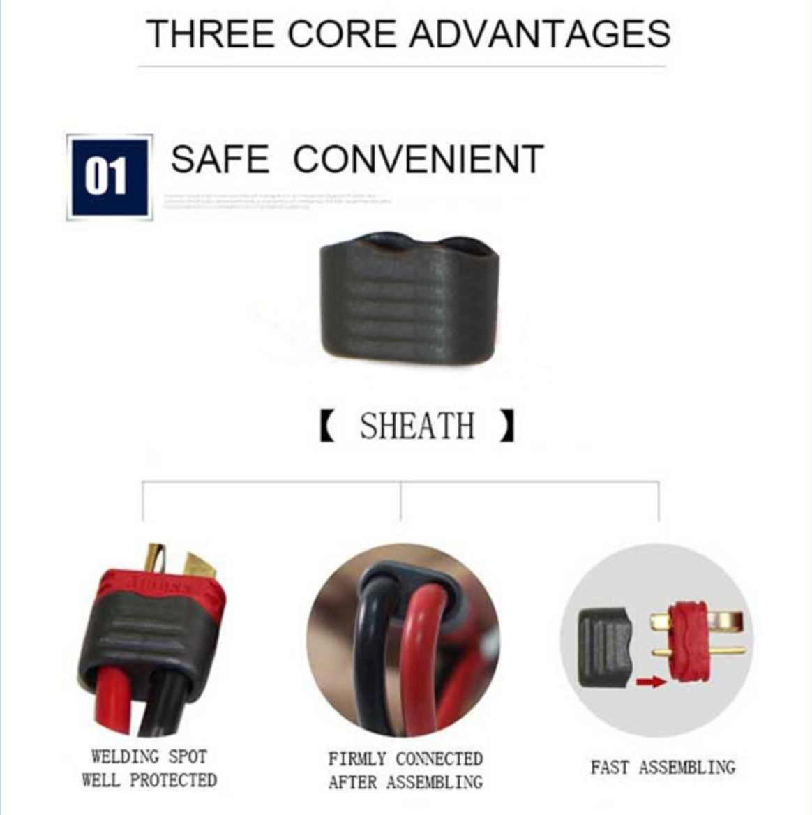 20 Pares De Conectores T-Dean (Deans) Dorados Con Tapas - Para Coches RC, Drones Y Baterías LiPo, De La Marca Amass