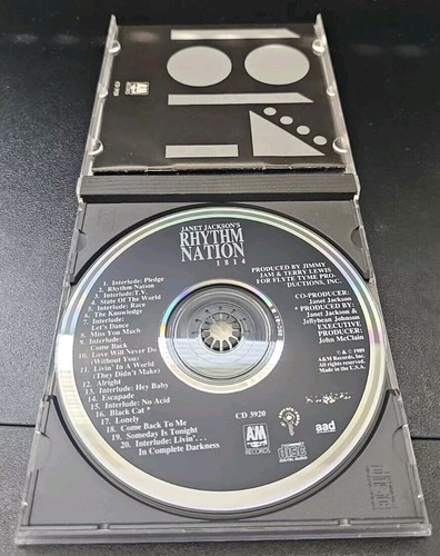 Rhythm Nation 1814 - Audio CD By Janet Jackson - 1989 Complete Music G/VG - Picture 4 of 5