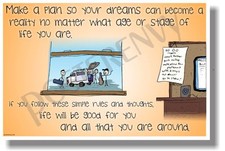 Make A Plan So Your Dreams Can - NEW Motivational Classroom POSTER cm1197 