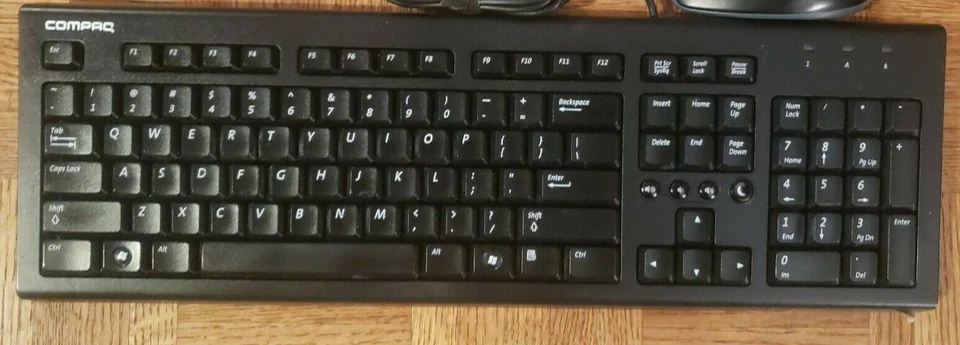 Teclado fino clássico USB com fio COMPAQ - 505130-371 - Imagem 2 de 4