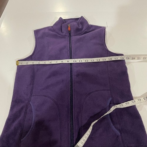 Woolrich Purple Sleeveless Full Zip Fleece Jacket Vest Size S - Picture 10 of 11