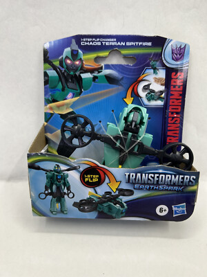 Transformers EarthSpark Chaos Terran Spitfire 1 Step Flip Changer Toy
